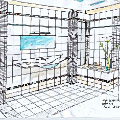 Проект интерьера ванной