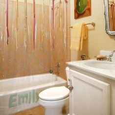 Простой и творческий дизайн ванной комнаты