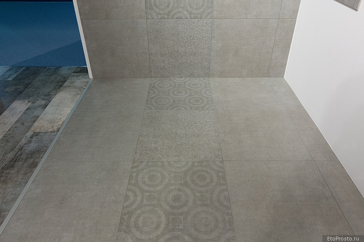 Серая цементная плитка с орнаментом от фабрики Cinca