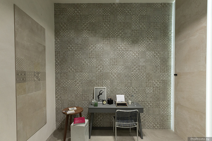 Серая плитка с пэчворком от Emil