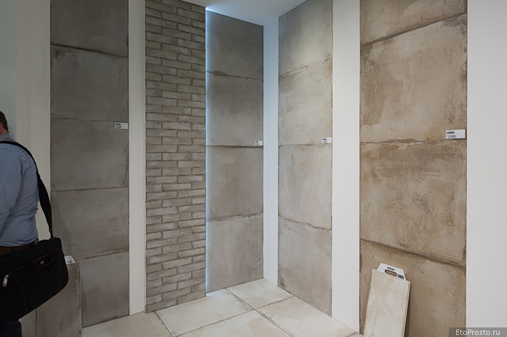 Серая цементная плитка от фабрики Monocibec