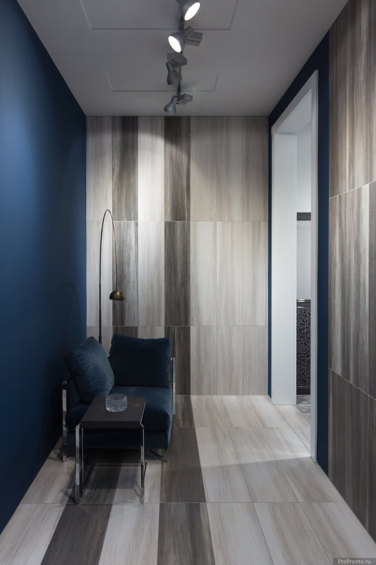 Серая плитка под дерево от фабрики Villeroy&Boch