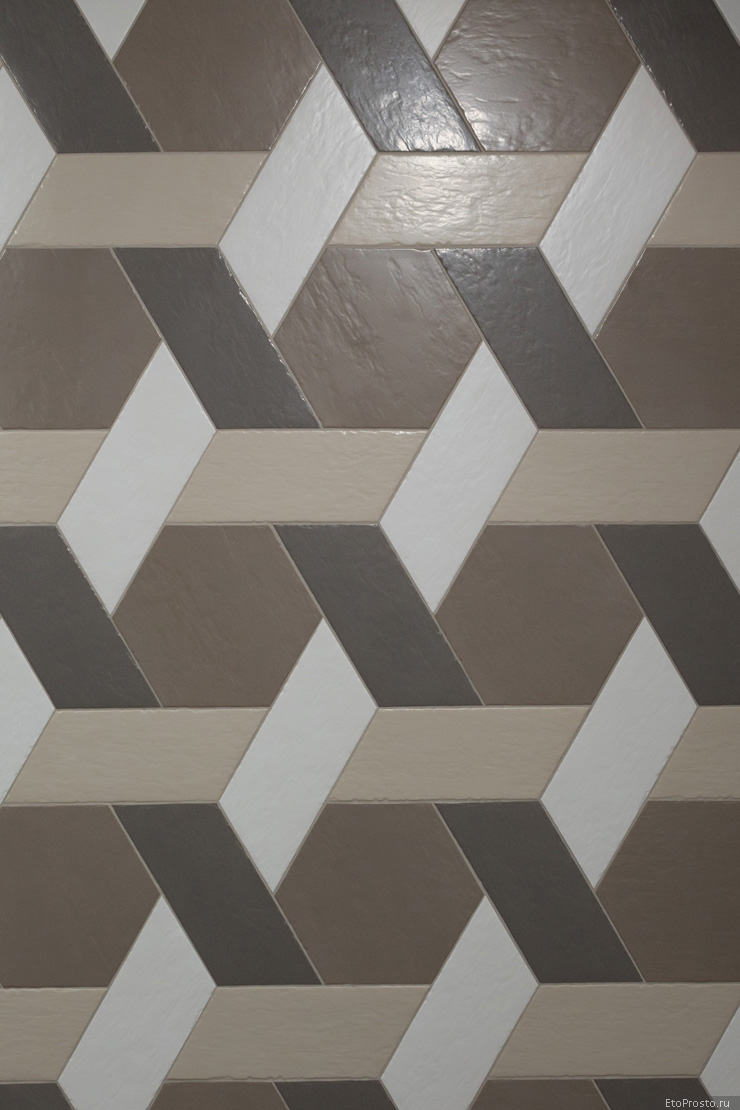 Четырехцветный паттерн с шестиугольниками Natucer