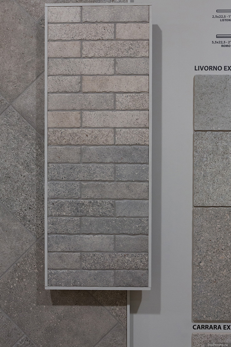 Плитка под кирпич с фактурой грубого камня от фабрики Natucer